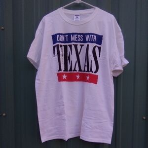 Men's NEW Don't Mess With Texas White Graphic T Shirt Size XL Texan Unisex